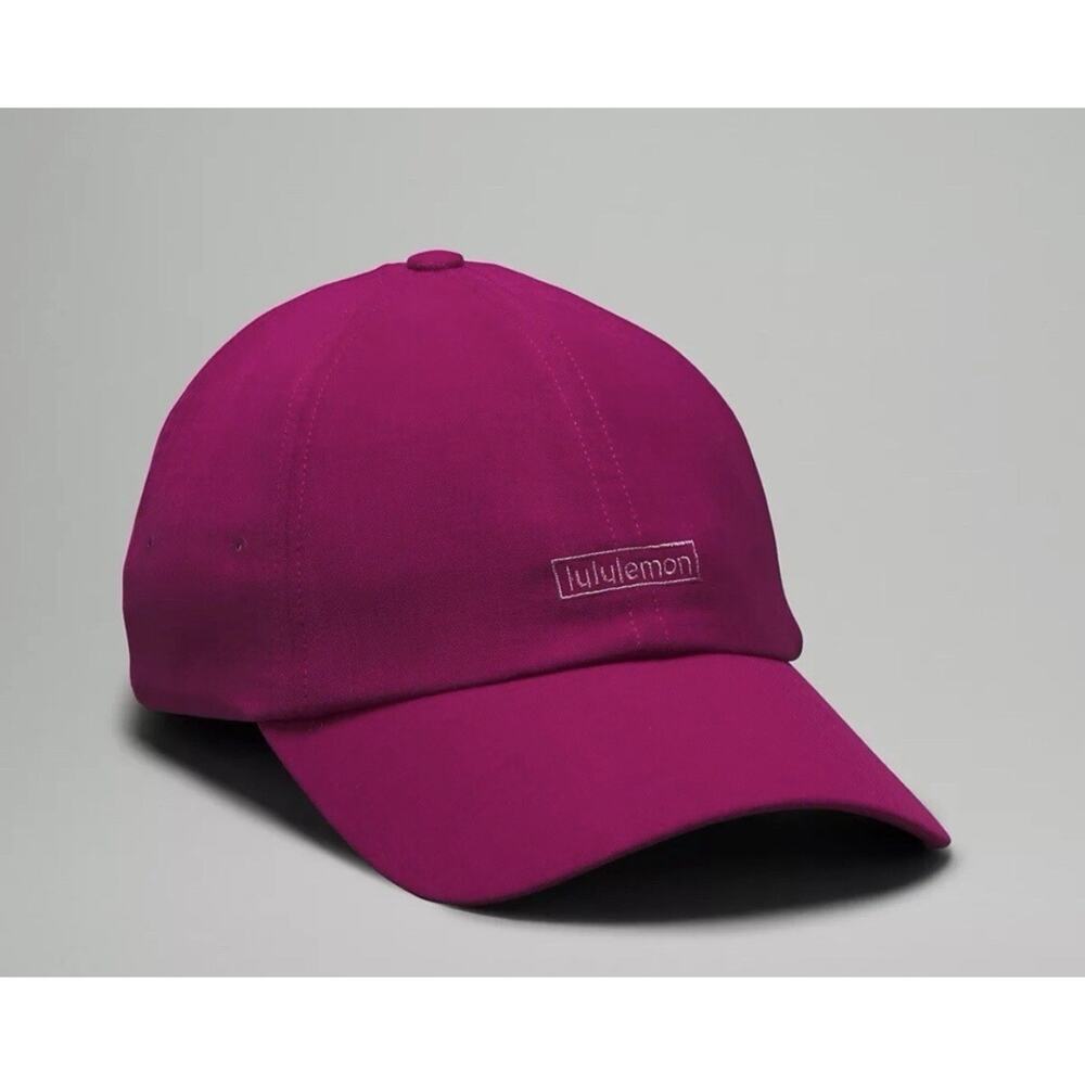 Lululemon Women's Baller Hat Soft Embroidered ~ Size: One Size Wild Berry Pink - Picture 3 of 9